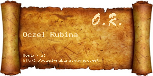 Oczel Rubina névjegykártya